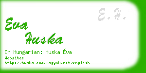 eva huska business card